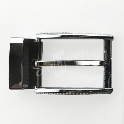 Пряжка металлическая для мужского ремня 845005А#2 (шир.ремня 40 мм), цв.-никель - купить в Димитровграде. Цена: 110.29 руб.