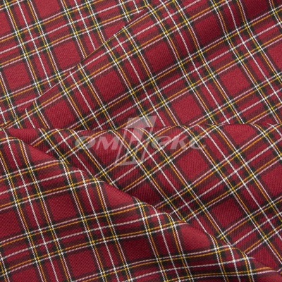 Ткань костюмная клетка 24379 2012, 230 гр/м2, шир.150см, цвет бордовый/бел/жел - купить в Димитровграде. Цена 539.74 руб.