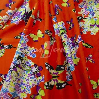 Плательная ткань "Софи" 7.1, 75 гр/м2, шир.150 см, принт бабочки - купить в Димитровграде. Цена 241.49 руб.