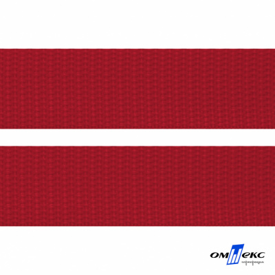 Красный- цв.171-Текстильная лента-стропа 550 гр/м2 ,100% пэ шир.30 мм (боб.50+/-1 м) - купить в Димитровграде. Цена: 475.36 руб.