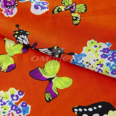 Плательная ткань "Софи" 7.1, 75 гр/м2, шир.150 см, принт бабочки - купить в Димитровграде. Цена 241.49 руб.