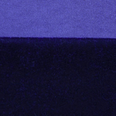 Бархат стрейч №14, 240 гр/м2, шир.160 см, (2,6 м/кг), цвет т.синий - купить в Димитровграде. Цена 740.88 руб.