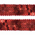Тесьма с пайетками 3, шир. 20 мм/уп. 25+/-1 м, цвет красный - купить в Димитровграде. Цена: 778.19 руб.