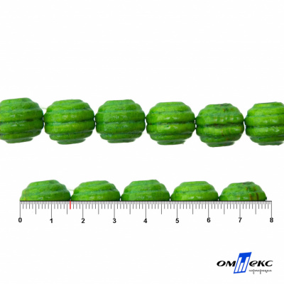 0309-Бусины деревянные "ОмТекс", 16 мм, упак.50+/-3шт, цв.019-зеленый - купить в Димитровграде. Цена: 62.22 руб.