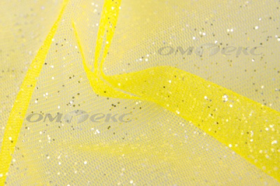 Сетка Глиттер, 40 гр/м2, шир.160см, цвет жёлтый - купить в Димитровграде. Цена 163.01 руб.