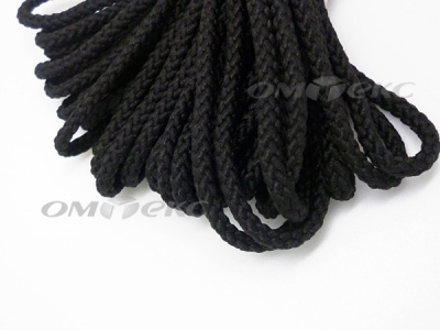 Шнур В-035 4 мм круп.плетение 100 м черный - купить в Димитровграде. Цена: 156.40 руб.