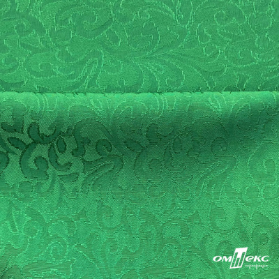 Ткань жаккард королевский, 100% полиэстр 180 г/м 2, шир.150 см, цв-зеленый - купить в Димитровграде. Цена 293.39 руб.