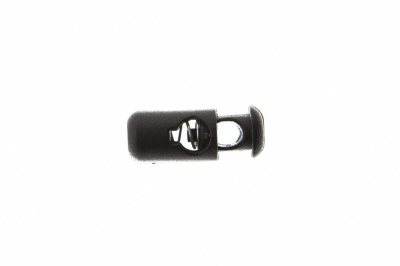 8108 Фиксатор пластиковый "Бочонок", 20х8 мм, цвет чёрный - купить в Димитровграде. Цена: 1.31 руб.