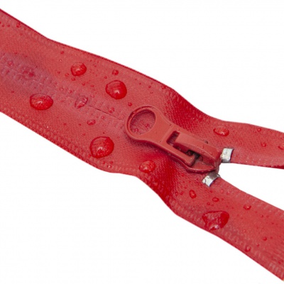 Молния водонепроницаемая PVC Т-7, 20 см, неразъемная, цвет (820)-красный - купить в Димитровграде. Цена: 21.56 руб.