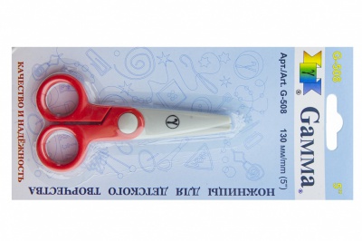 Ножницы G-508 детские 130 мм - купить в Димитровграде. Цена: 118.32 руб.
