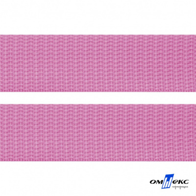 Розовый- цв.513-Текстильная лента-стропа 550 гр/м2 ,100% пэ шир.30 мм (боб.50+/-1 м) - купить в Димитровграде. Цена: 475.36 руб.