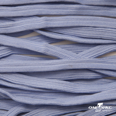 Шнур плетеный (плоский) d-12 мм, (уп.90+/-1м), 100% полиэстер, цв.259 - голубой - купить в Димитровграде. Цена: 8.62 руб.