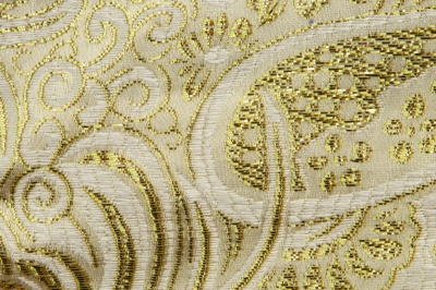 Ткань костюмная жаккард №5, 140 гр/м2, шир.150см, цвет золото - купить в Димитровграде. Цена 383.29 руб.