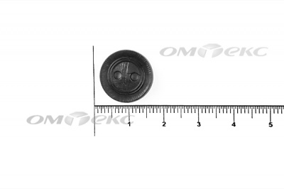 51820/15 мм (2 пр)  черные пуговицы - купить в Димитровграде. Цена: 0.87 руб.