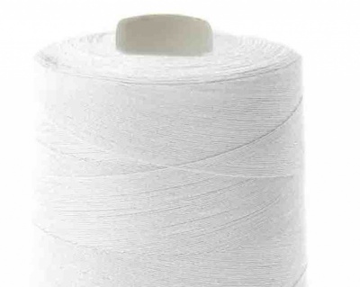 Швейные нитки (армированные) 28S/2, нам. 2 500 м, цвет белый - купить в Димитровграде. Цена: 148.95 руб.
