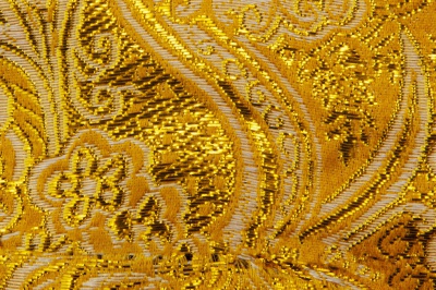 Ткань костюмная жаккард №12, 140 гр/м2, шир.150см, цвет жёлтый - купить в Димитровграде. Цена 383.29 руб.