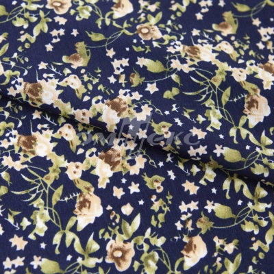 Плательная ткань "Фламенко" 1.1, 80 гр/м2, шир.150 см, принт растительный - купить в Димитровграде. Цена 243.96 руб.