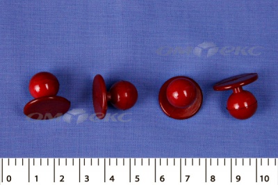 Пуговица поварская "Пукля", 10 мм, цвет красный - купить в Димитровграде. Цена: 2.28 руб.