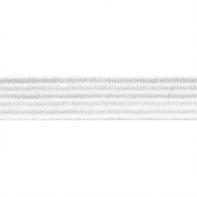 Резиновые нити с текстильным покрытием, шир. 6 мм (182 м/уп), цв.-белый - купить в Димитровграде. Цена: 705.59 руб.