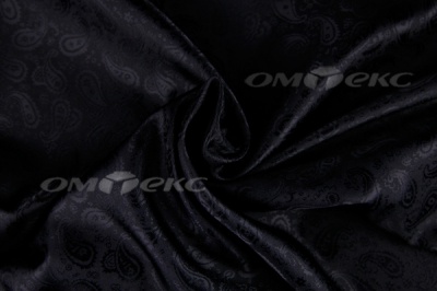 Ткань подкладочная жаккард Р14098, чёрный, 85 г/м2, шир. 150 см, 230T - купить в Димитровграде. Цена 166.45 руб.
