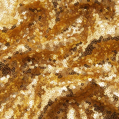 Сетка с пайетками №3, 188 гр/м2, шир.140см, цвет золотой - купить в Димитровграде. Цена 454.12 руб.