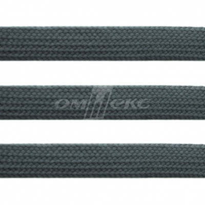 Шнур плетеный (плоский) d-12 мм, (уп.90+/-1м), 100% полиэстер, цв.272 - серый - купить в Димитровграде. Цена: 8.62 руб.