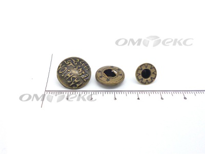 Кнопки металл 15 мм альфа антик с рис.№3  - купить в Димитровграде. Цена: 2.90 руб.
