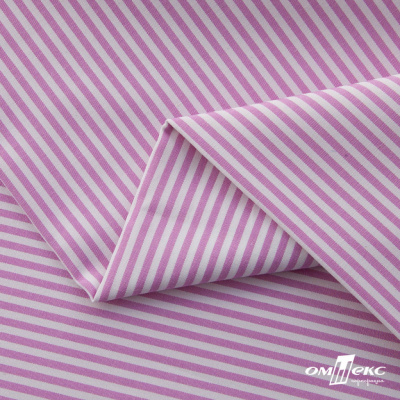 Ткань сорочечная Полоска Кенди, 115 г/м2, 58% пэ,42% хл, шир.150 см, цв.1-розовый, (арт.110) - купить в Димитровграде. Цена 306.69 руб.