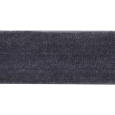 Лента бархатная нейлон, шир.25 мм, (упак. 45,7м), цв.189-т.серый - купить в Димитровграде. Цена: 981.09 руб.