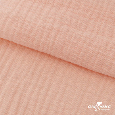 Ткань Муслин, 100% хлопок, 125 гр/м2, шир. 140 см #201 цв.(18)-розовый персик - купить в Димитровграде. Цена 464.97 руб.