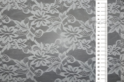Кружевное полотно стрейч XD-2, 100 гр/м2, шир.150см, цвет белый - купить в Димитровграде. Цена 2 022.22 руб.