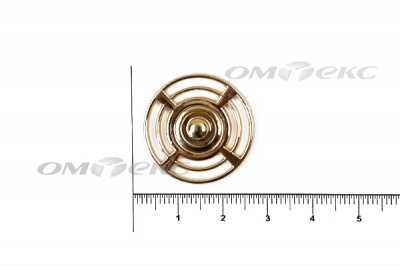 Кнопки пришивные №2 25 мм золото - купить в Димитровграде. Цена: 53.90 руб.