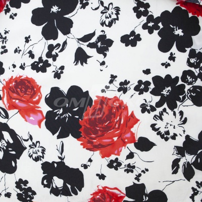 Плательная ткань "Фламенко" 22.1, 80 гр/м2, шир.150 см, принт растительный - купить в Димитровграде. Цена 239.03 руб.