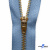 Молнии джинсовые металл т-5, 18 см латунь (YG), цв.-деним (231) - купить в Димитровграде. Цена: 22.80 руб.