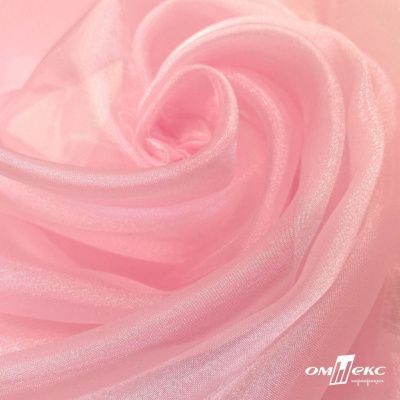 Ткань органза, 100% полиэстр, 28г/м2, шир. 150 см, цв. #47 розовая пудра - купить в Димитровграде. Цена 86.24 руб.