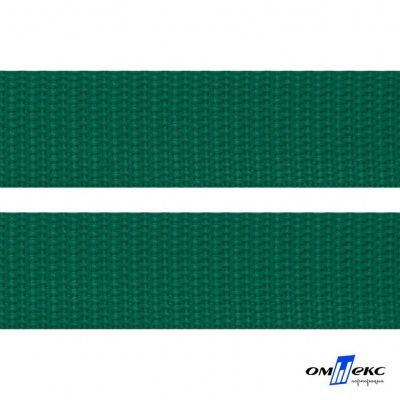 Зелёный- цв.876 -Текстильная лента-стропа 550 гр/м2 ,100% пэ шир.20 мм (боб.50+/-1 м) - купить в Димитровграде. Цена: 318.85 руб.