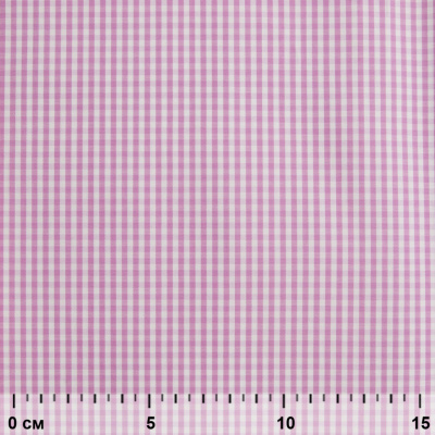 Ткань сорочечная Клетка Виши, 115 г/м2, 58% пэ,42% хл, шир.150 см, цв.1-розовый, (арт.111) - купить в Димитровграде. Цена 306.69 руб.