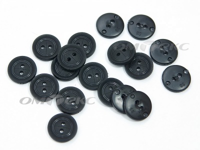 51820/18 мм (2 пр) черные пуговицы - купить в Димитровграде. Цена: 0.82 руб.