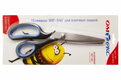Ножницы арт.0330-6052 "ЗИГ-ЗАГ" 5 мм, для плотных тканей , 9"/ 229 мм - купить в Димитровграде. Цена: 733.08 руб.