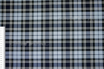 Ткань костюмная клетка Т7274 2004, 220 гр/м2, шир.150см, цвет т.синий/гол/бел - купить в Димитровграде. Цена 