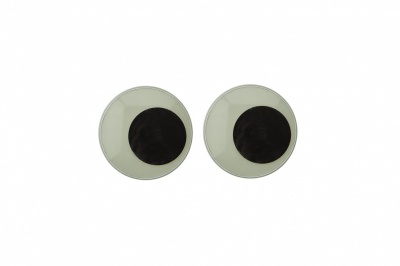 Глазки для игрушек, круглые, с бегающими зрачками, 15 мм/упак.50+/-2 шт, цв. -черно-белые - купить в Димитровграде. Цена: 46.92 руб.
