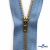 Молнии джинсовые металл т-4, 18 см латунь (YG), цв.-деним (231) - купить в Димитровграде. Цена: 21.57 руб.