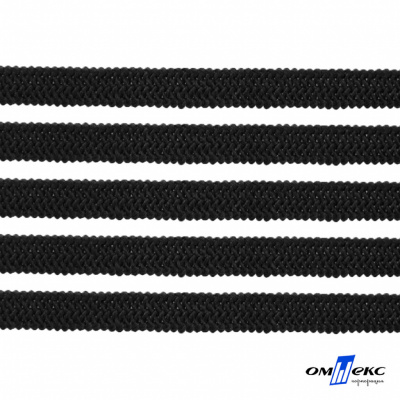 Лента эластичная вязанная (резинка) 4 мм (200+/-1 м) 400 гр/м2 черная бобина "ОМТЕКС" - купить в Димитровграде. Цена: 1.78 руб.