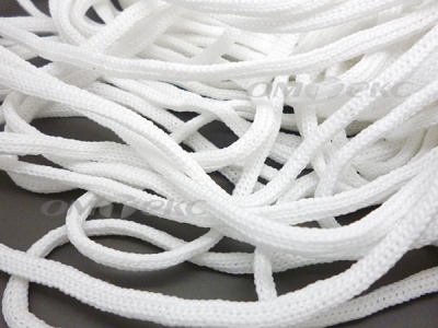 Шнур В-036 4 мм мелкое плетение 100 м белый - купить в Димитровграде. Цена: 2.02 руб.