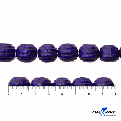 0309-Бусины деревянные "ОмТекс", 16 мм, упак.50+/-3шт, цв.018-фиолет - купить в Димитровграде. Цена: 62.22 руб.