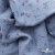 Ткань Муслин принт, 100% хлопок, 125 гр/м2, шир. 140 см, #2308 цв. 69 серо-голубой с цветком - купить в Димитровграде. Цена 413.11 руб.