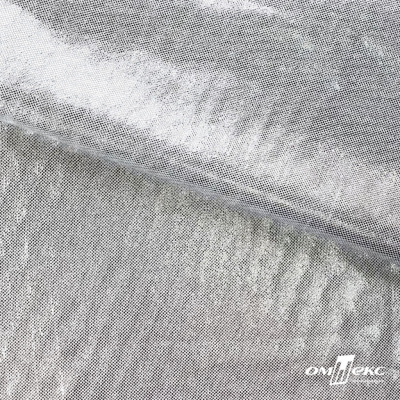 Трикотажное полотно голограмма, шир.140 см, #602 -белый/серебро - купить в Димитровграде. Цена 385.88 руб.