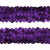 Тесьма с пайетками 12, шир. 30 мм/уп. 25+/-1 м, цвет фиолет - купить в Димитровграде. Цена: 1 098.48 руб.