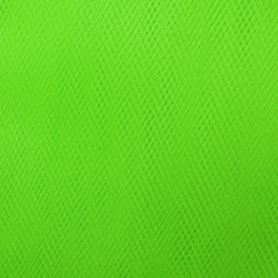 Фатин матовый 16-142, 12 гр/м2, шир.300см, цвет неон.зелёный - купить в Димитровграде. Цена 100.92 руб.