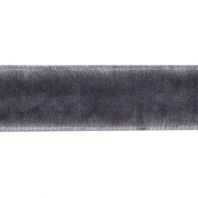 Лента бархатная нейлон, шир.12 мм, (упак. 45,7м), цв.189-т.серый - купить в Димитровграде. Цена: 457.61 руб.